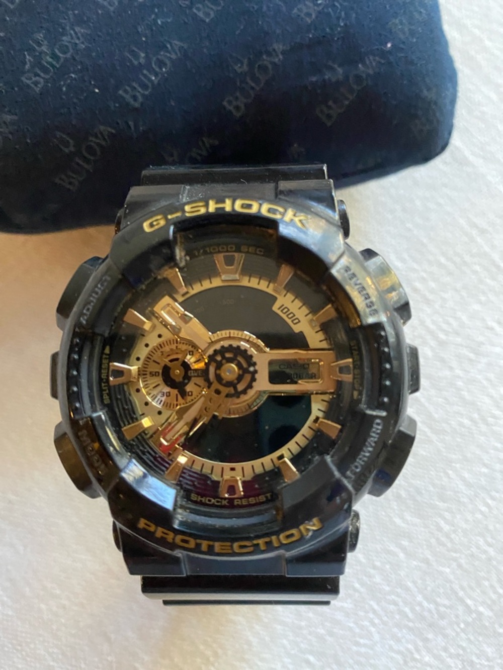 Casio G-Shock Black with Gold Accent Analog-Digital Watch